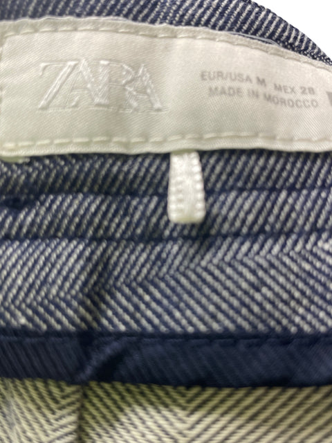 Pantalón Zara Recto Wide-leg Gris - Talla M