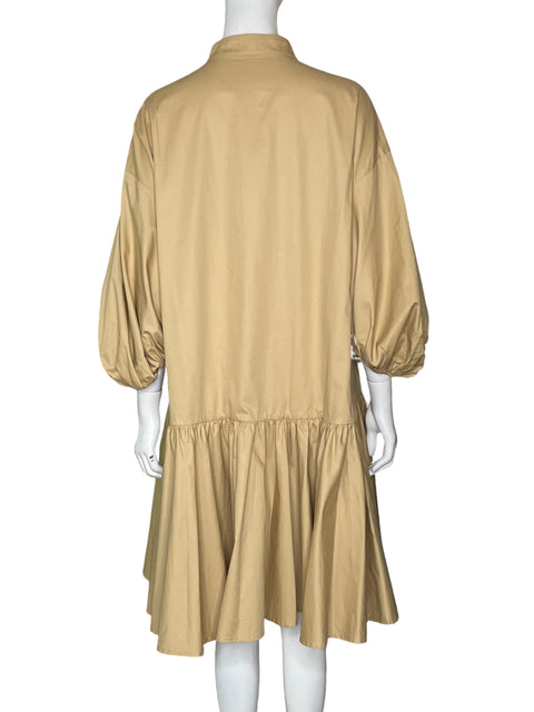 Vestido Motf de Algodón Marrón - Talla L