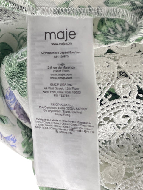 Vestido Maje de Viscosa Mini Verde - Talla M