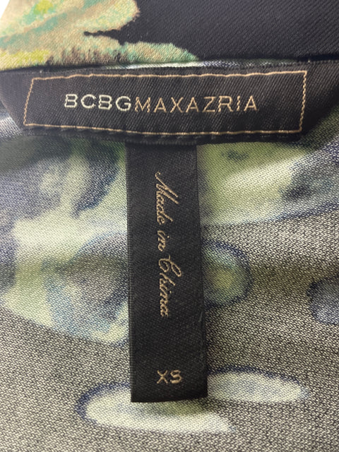 Vestido Bcbg Estampado Suelto Azul - Talla XS