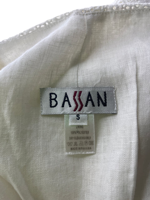 Conjunto Bassan Falda/camisa Vuelos Blanco - Talla S