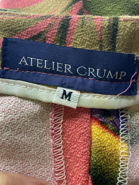 Short Atelier Crump Estampado Hojas Naranja - Talla M