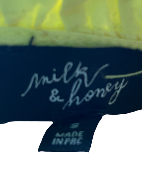 Blusa Milk & Honey Ruchas Abullonado Amarillo - Talla S