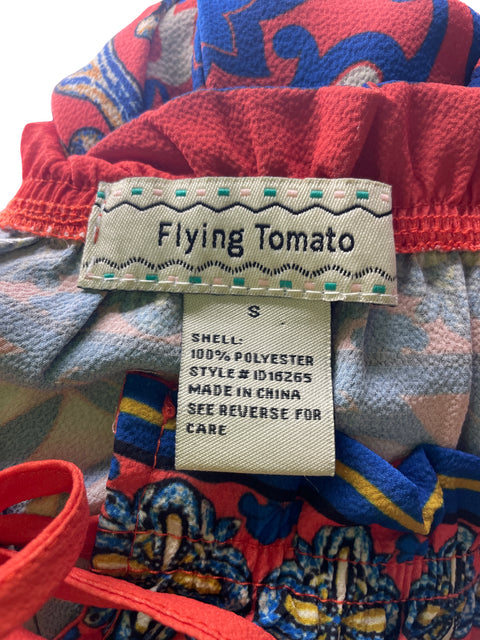 Vestido Flying Tomato Estampado Suelto Naranja - Talla S