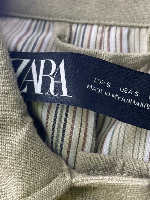 Chaqueta Zara de Viscosa Manga larga Botones Beige - Talla S