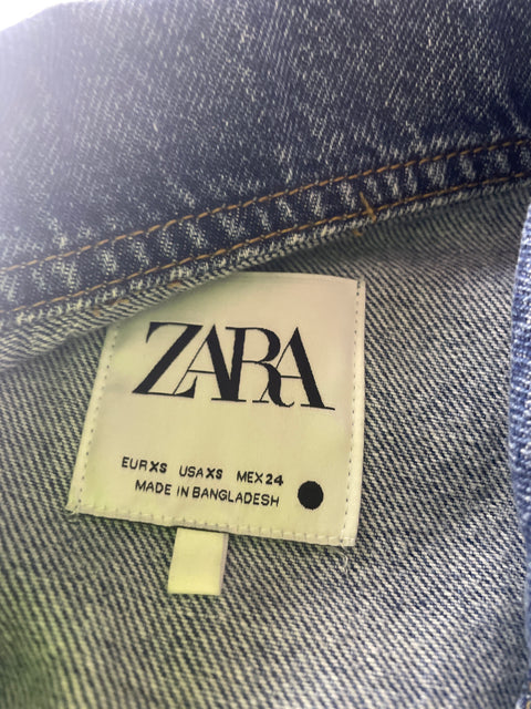 Vestido Zara Fajon Sin mangas Azul - Talla XS