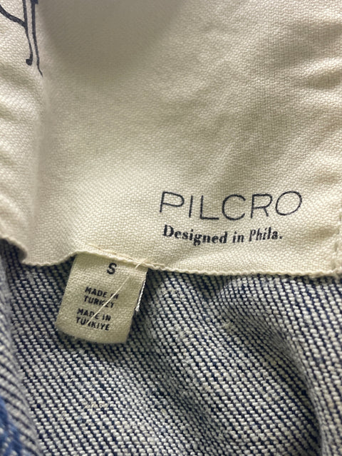 Chaleco Pilcro Botones Cuello v Azul - Talla S