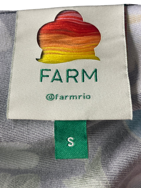 Vestido Farm Estampado Cuello v Negro - Talla S