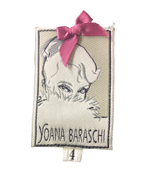 Vestido Yoana Baraschi de Seda Estampado Sin mangas Negro - Talla 4