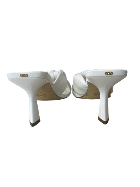 Sandalia Michael Kors Tiras Tacón medio Blanco - Talla 8.5