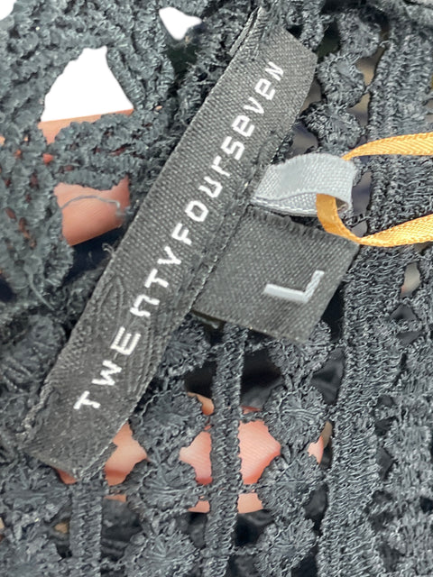 Vestido Twentyfourseven Tejido Encaje Manga larga Negro - Talla L