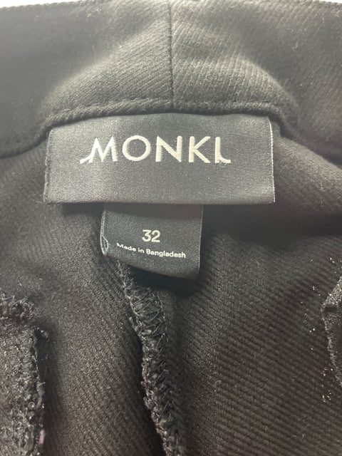 Pantalón Monki Recto Wide-leg Negro - Talla 32