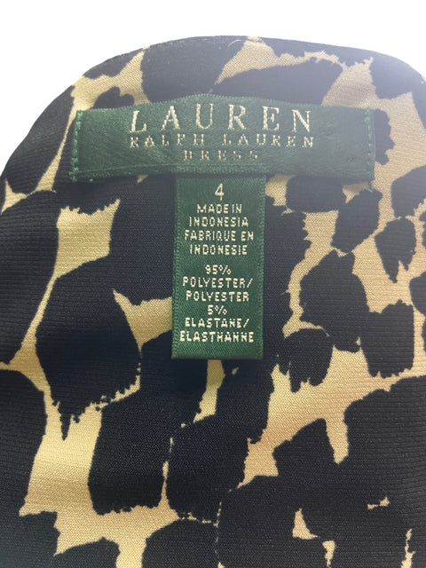 Vestido Ralph Lauren Animal print Sin mangas Negro - Talla 4