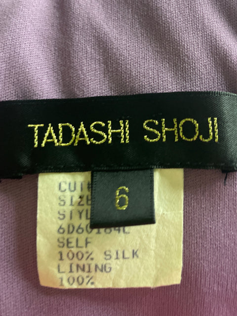 Vestido Tadashi Shoji Maxi Estampado Morado - Talla 6