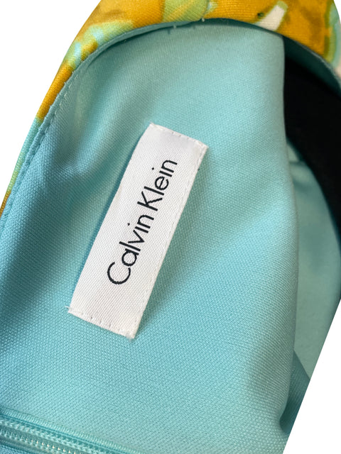Vestido Calvin Klein Estampado Sin mangas Azul - Talla S
