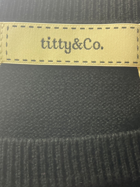 Vestido Titty&co Manga corta Midi Negro - Talla S