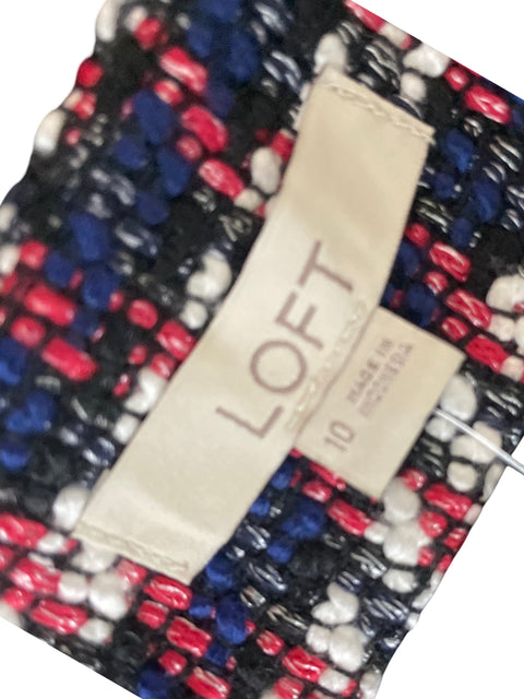 Falda Loft Tweed multicolor Negro - Talla 10