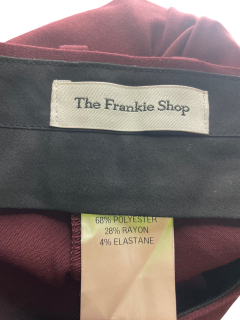Pantalón The Frankie Shop Recto Plisado Rojo - Talla M