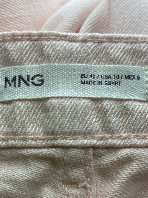 Pantalón Mng Recto Wide-leg Rosado - Talla 10