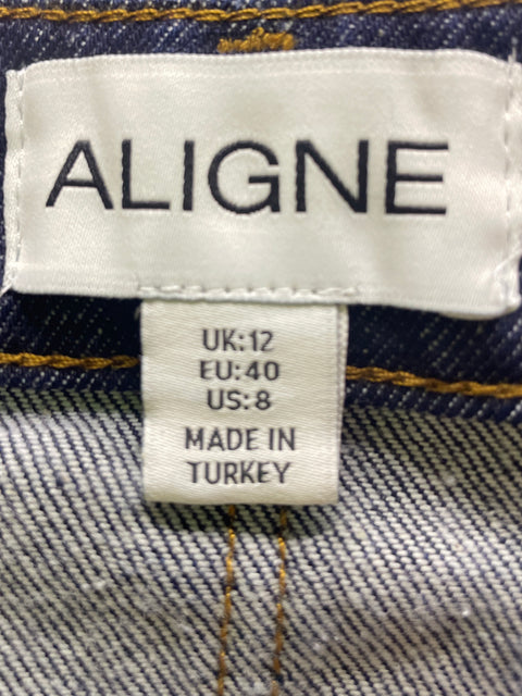 Falda Aligne Plisado Mini Azul - Talla 8