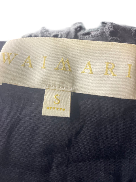 Vestido Waimari de Algodón Tejido Maxi Negro - Talla S