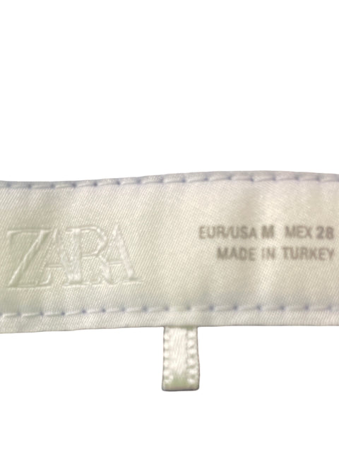 Pantalón Zara Recto Palazo Negro - Talla M