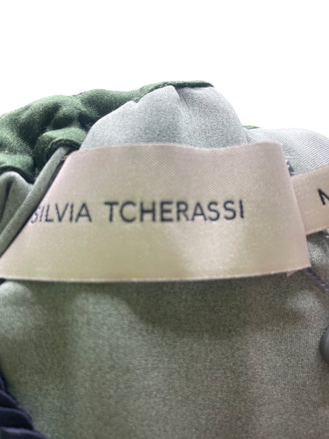 Blusa Silvia Tcherassi Halter Manga larga Verde - Talla M