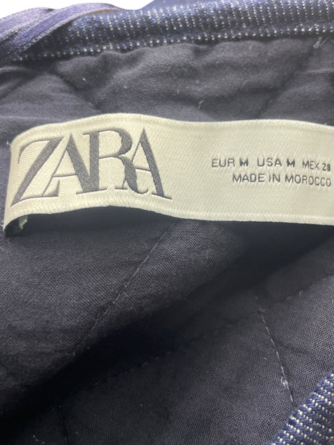 Chaleco Zara de Algodón Abierto Sin mangas Azul - Talla M