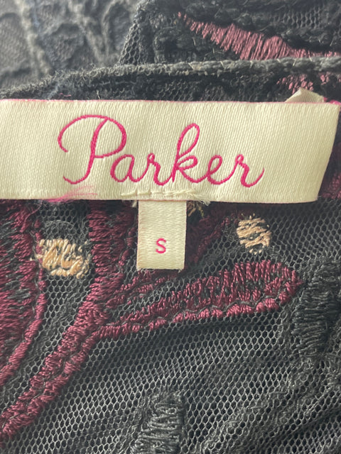 Blusa Parker Tejido Ruchas Negro - Talla S