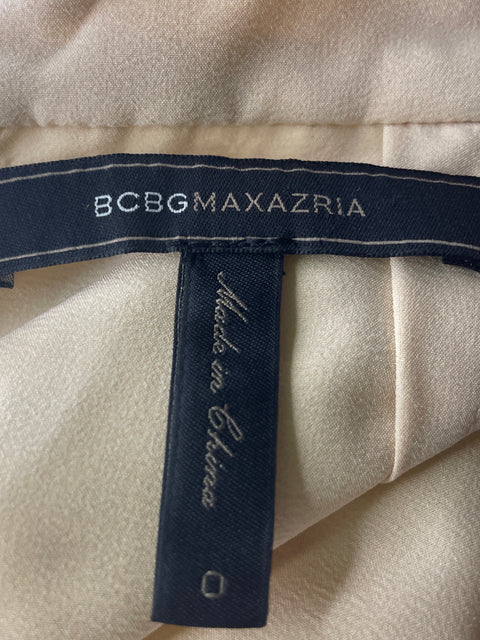 Vestido De Fiesta Bcbg Vuelos Maxi Blanco - Talla 0