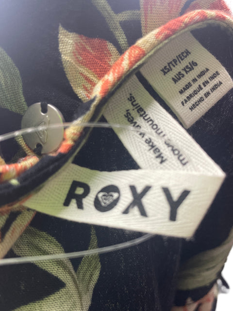 Vestido Roxy de Viscosa Tiras Maxi Negro - Talla XS