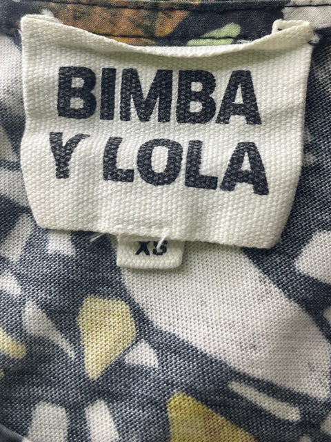 Blusa Bimba Y Lola de Algodón Sin mangas Estampado Negro - Talla XS