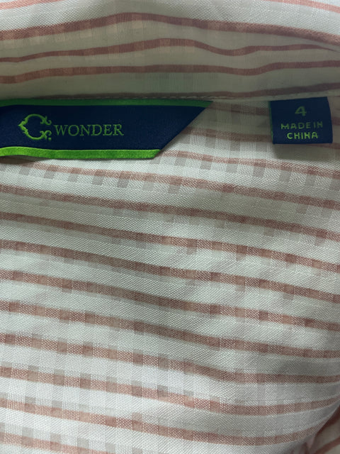 Vestido Wonder Cuello v Rayas Rosado - Talla 4