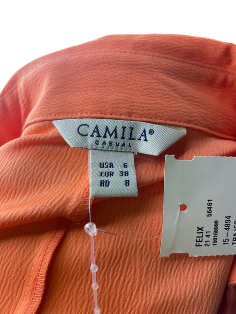 Vestido Camila Suelto Manga corta Naranja - Talla 6