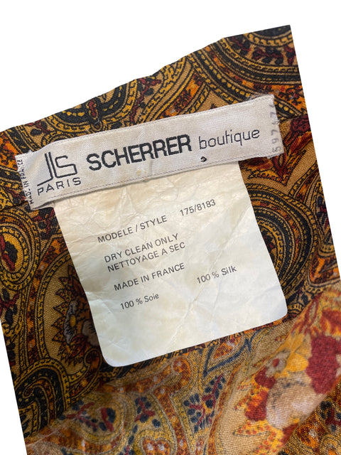 Camisa Jean-louis Scherrer de Seda Estampado Manga larga Marrón - Talla S