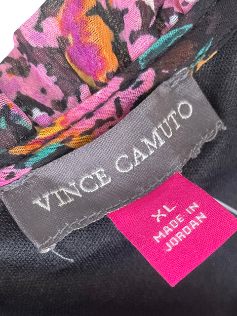 Vestido Vince Camuto Estampado Manga larga Negro - Talla XL