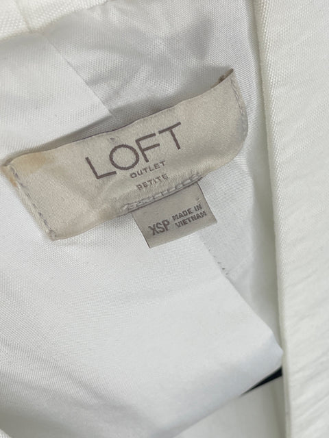 Blazer Loft Mangas fruncidas Liso Blanco - Talla XS