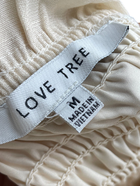 Vestido Love Tree Fluido Midi Beige - Talla M