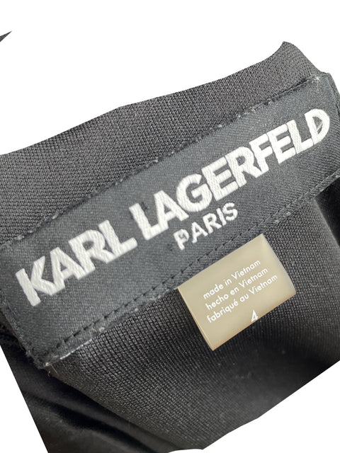 Vestido Karl Lagerfeld Manga larga Midi Negro - Talla 4