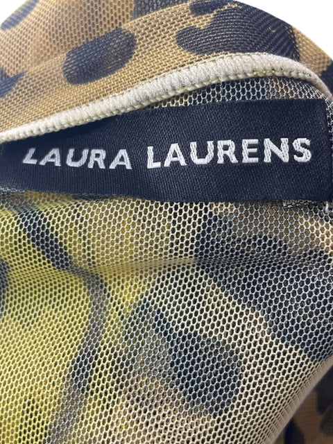 Blusa Laura Laurens Transparente Caritas Amarillo - Talla M