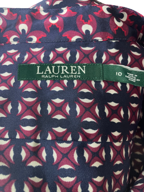 Vestido Ralph Lauren Botones Fajon Azul - Talla 10
