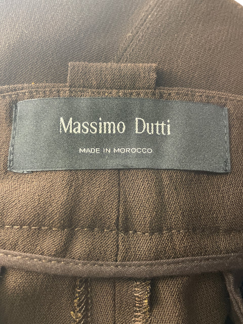 Pantalón Massimo Dutti de Viscosa Marrón - Talla 6