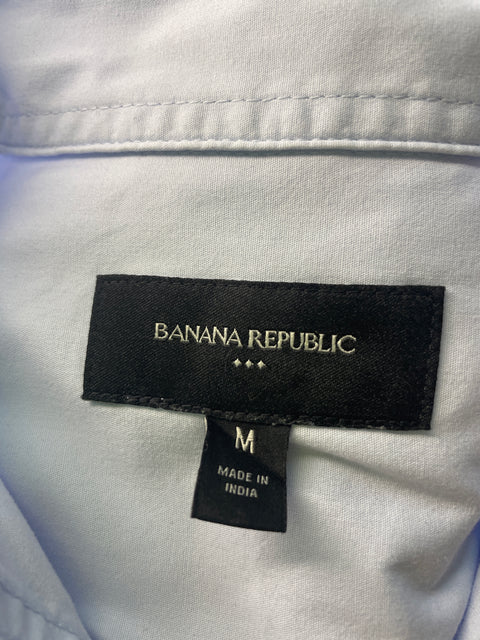 Camisa Banana Republic de Algodón Manga larga Bolsillo Azul - Talla M