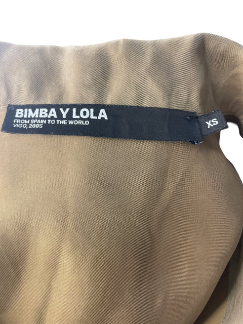 Vestido Bimba Y Lola Bolsillo Midi Marrón - Talla XS