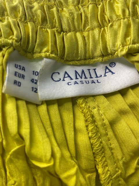 Conjunto Camila Blusa/pantalon Sin mangas Amarillo - Talla 10