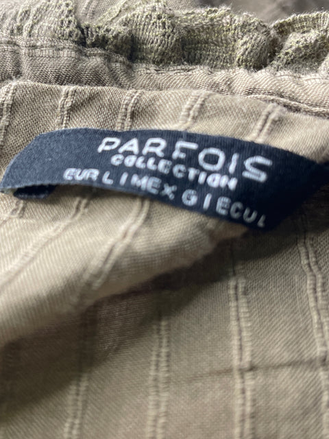 Blusa Parfois Ruchas Manga larga Marrón - Talla L