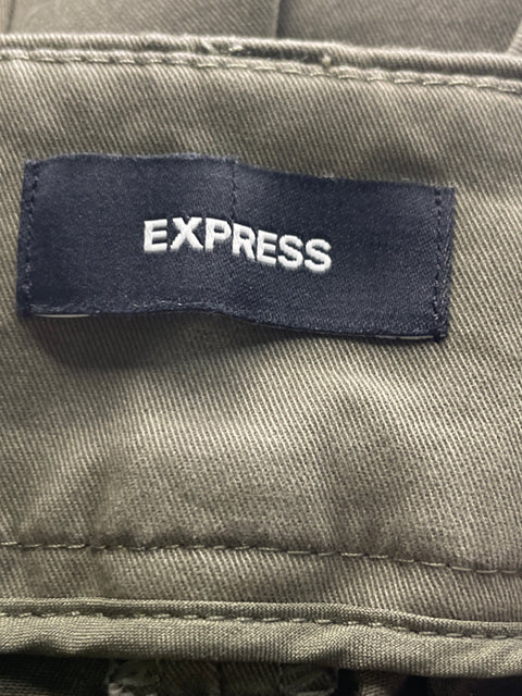 Pantalón Express de Algodón Recto Bolsillo Verde - Talla 10