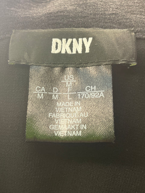 Blusa Dkny Bolsillo Botones Negro - Talla M