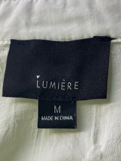 Camisa Lumiere Texturizado Botones Blanco - Talla M