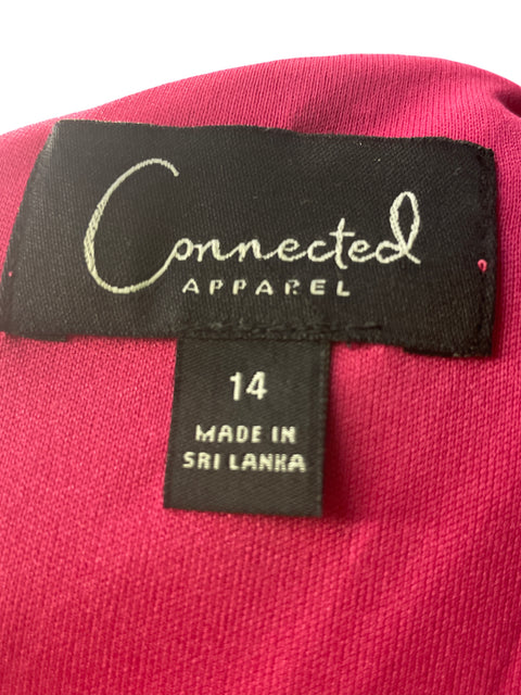 Vestido Connected Apparel Sin mangas Midi Negro - Talla 14